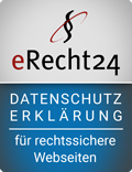 eRecht24-Siegel Datenschutzerklaerung blau