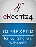 eRecht24-Siegel Impressum blau
